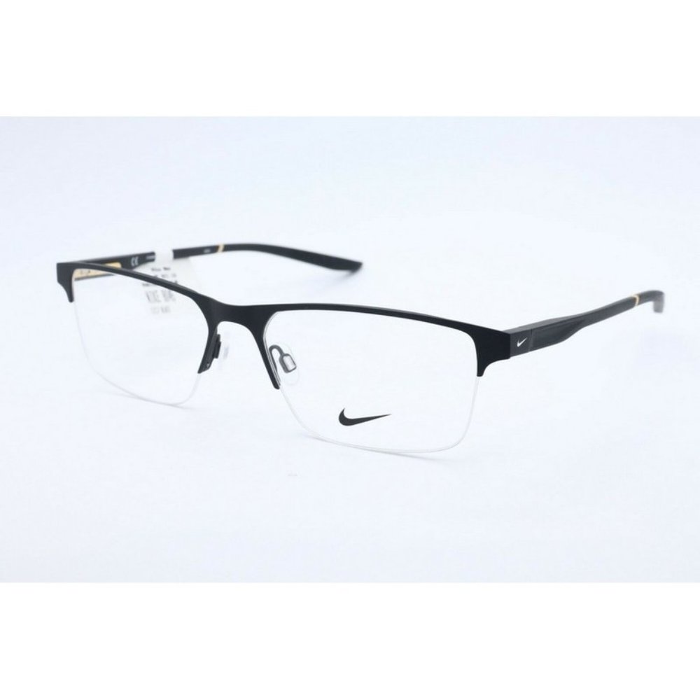 New Authentic Nike 8045-002 Rectangle Black Eyegl… - image 1